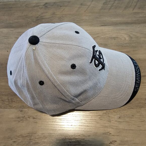 Vintage Florida State Seminoles Strapback Hat Cap Gray FSU NCAA Y2K Preppy - Picture 7 of 9